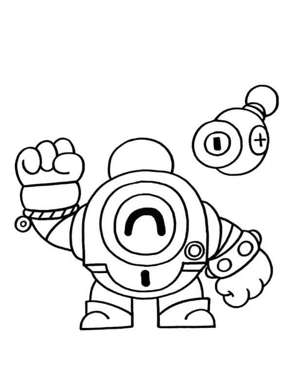 Desenho Nani Brawl Stars para Colorir e Pintar