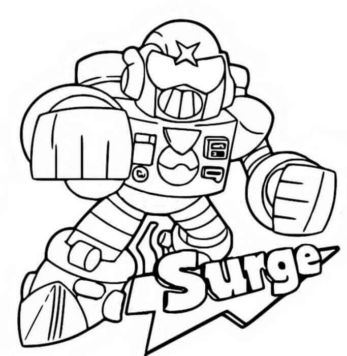 Desenho Surge Brawl Stars para Colorir e Pintar