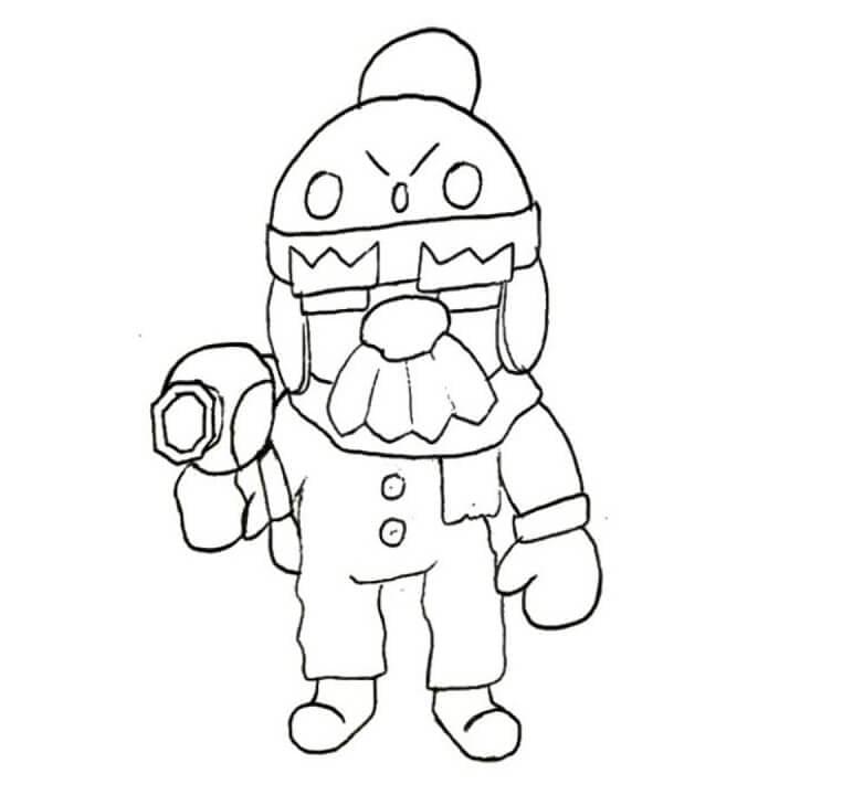 Download Desenho Gale Brawl Stars para Colorir e Pintar