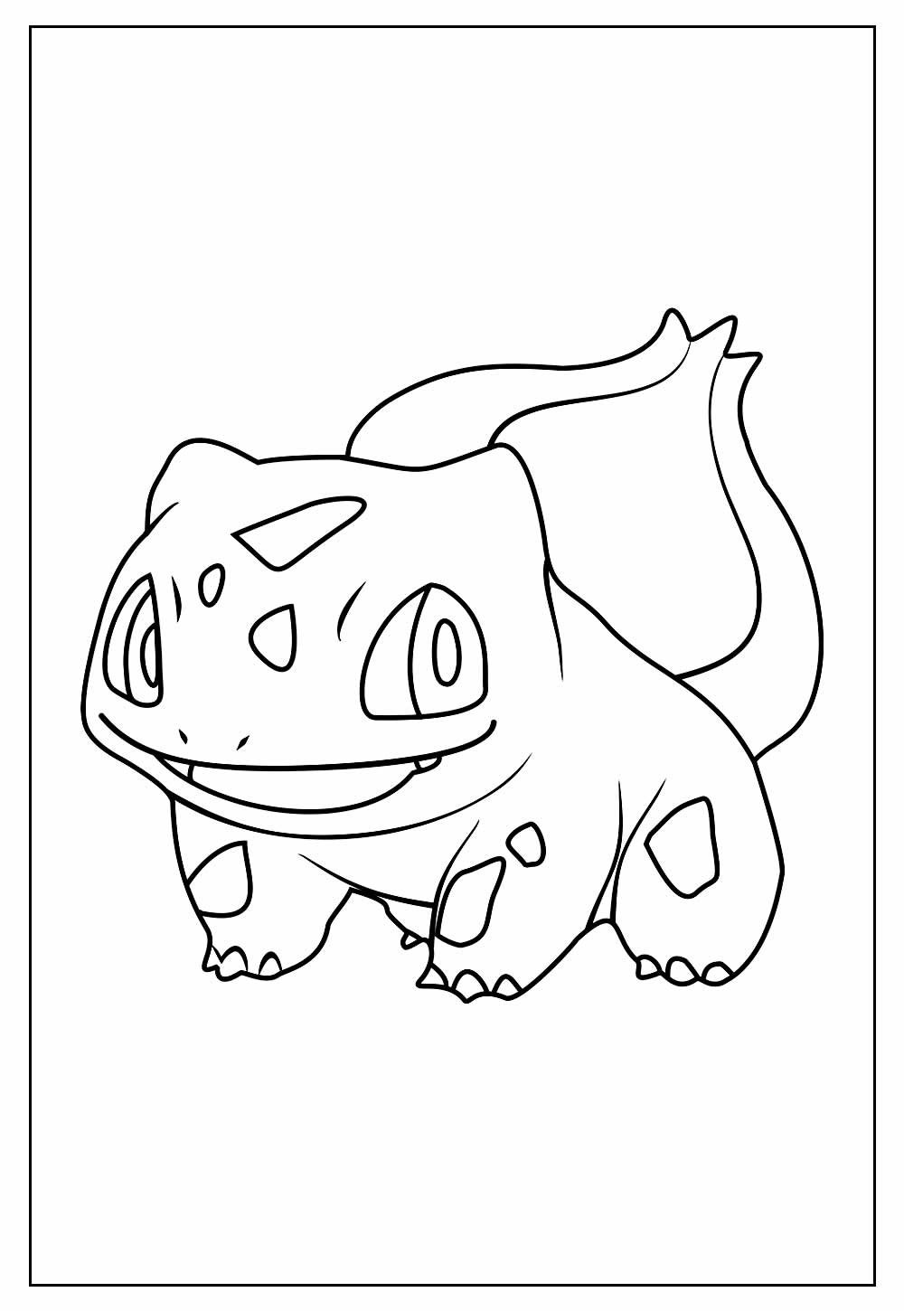 Desenho de Pokemon Bulbassauro para Colorir e Imprimir Pdf Grátis e Pintar
