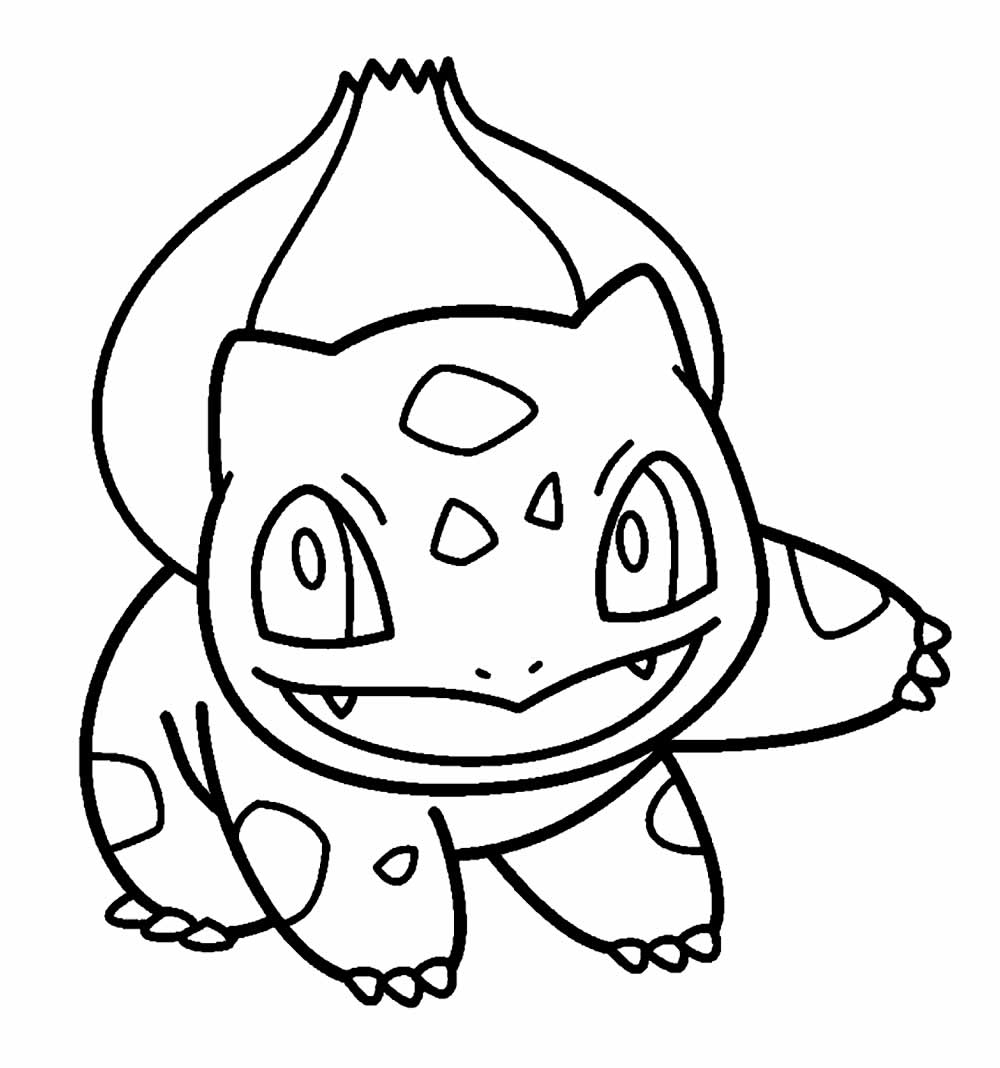 Desenho de Pokemon Bulbassauro Realista para Colorir e Imprimir e Pintar