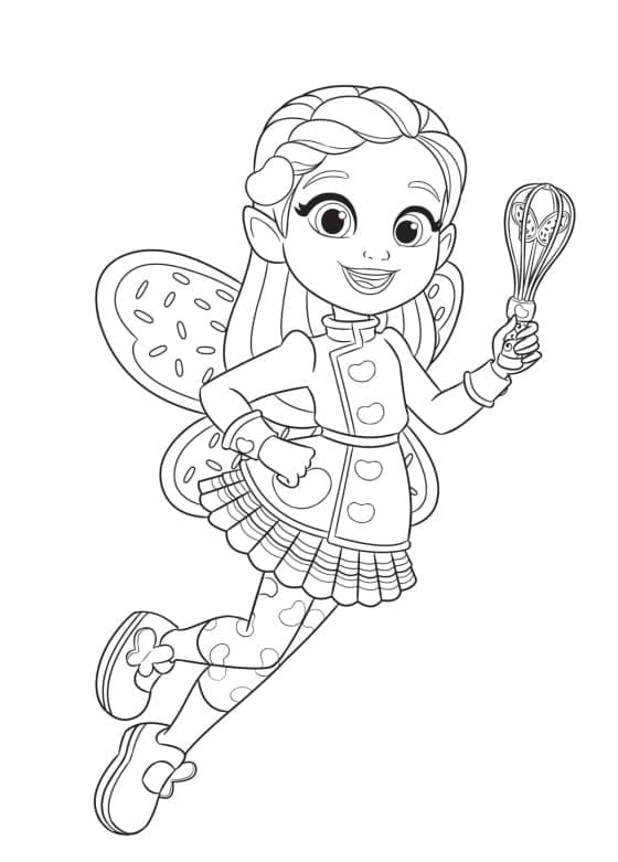 Desenho de Butterbeans Café Grátis para Crianças para Colorir