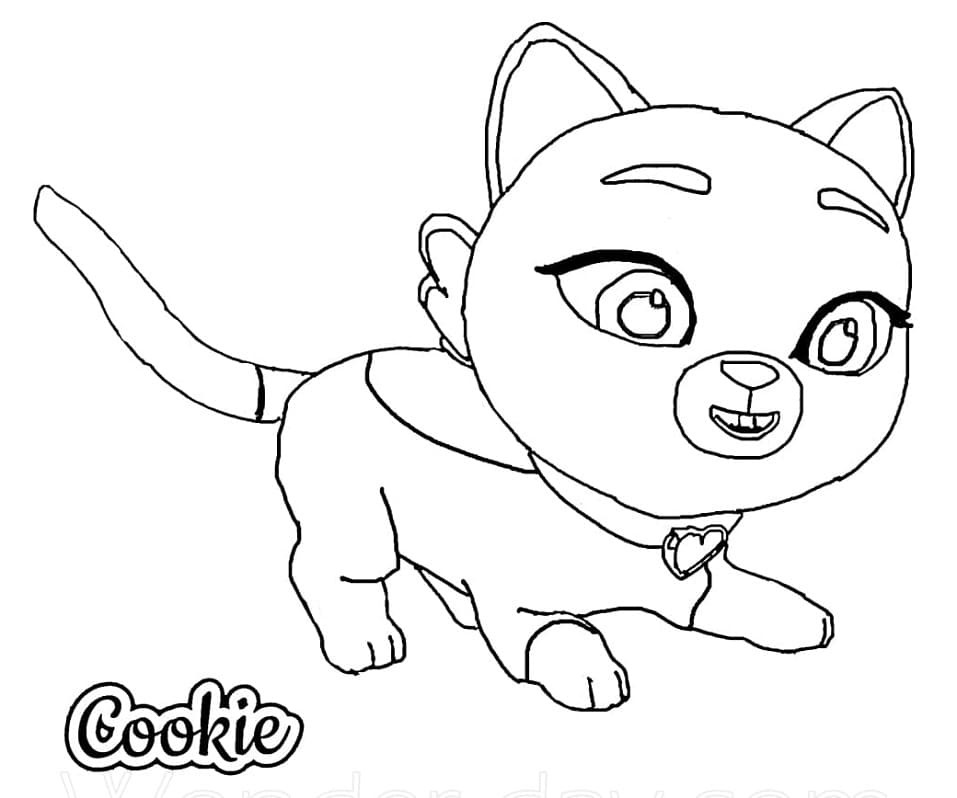 Desenho de Cookie de Butterbeans Café para Colorir