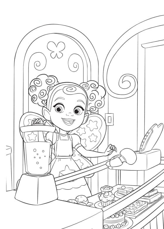Desenho de Dazzle Butterbeans Café para Colorir