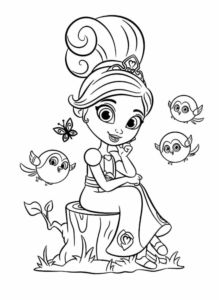 Desenho de Imprimível Grátis Butterbeans Café para Crianças para Colorir