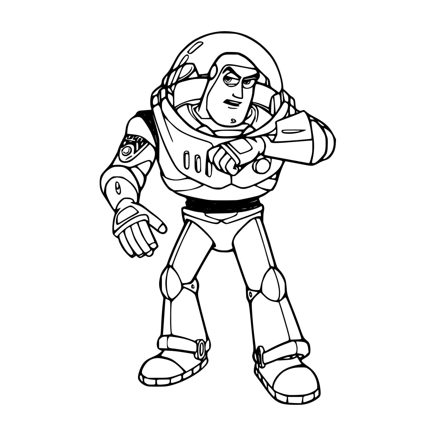 Desenho de Buzz Lightyear Falando para Colorir e Pintar
