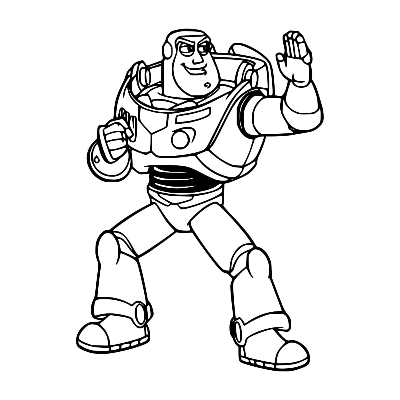 Desenho de Buzz Lightyear Sê Prepará para Lutar para Colorir e Pintar