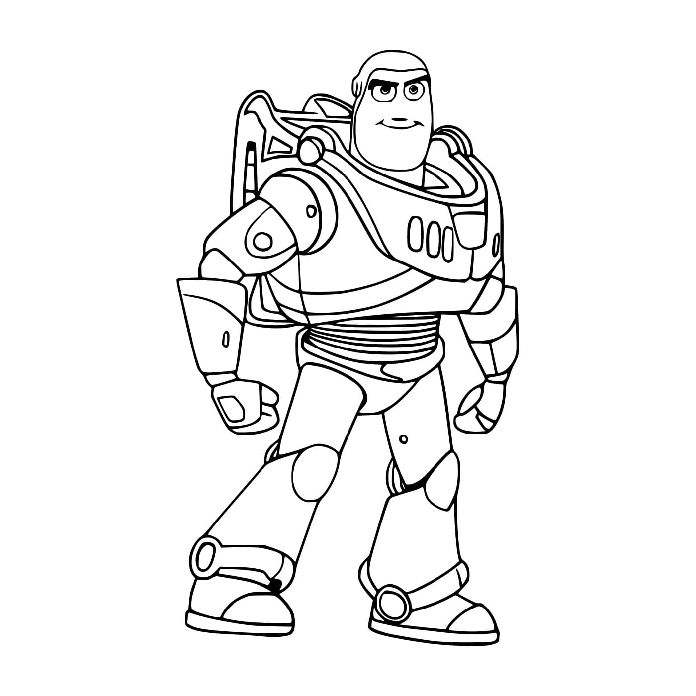 Desenho de Buzz Lightyear Sorrindo para Colorir e Pintar