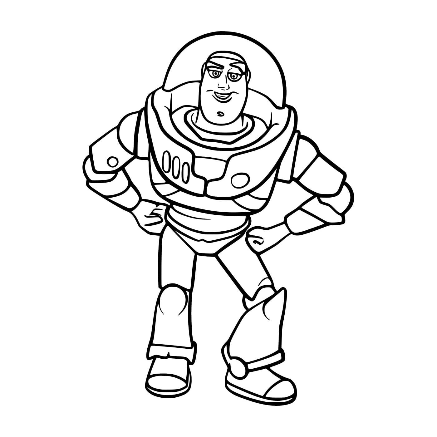 Desenho de Simples Buzz Lightyear para Colorir e Pintar