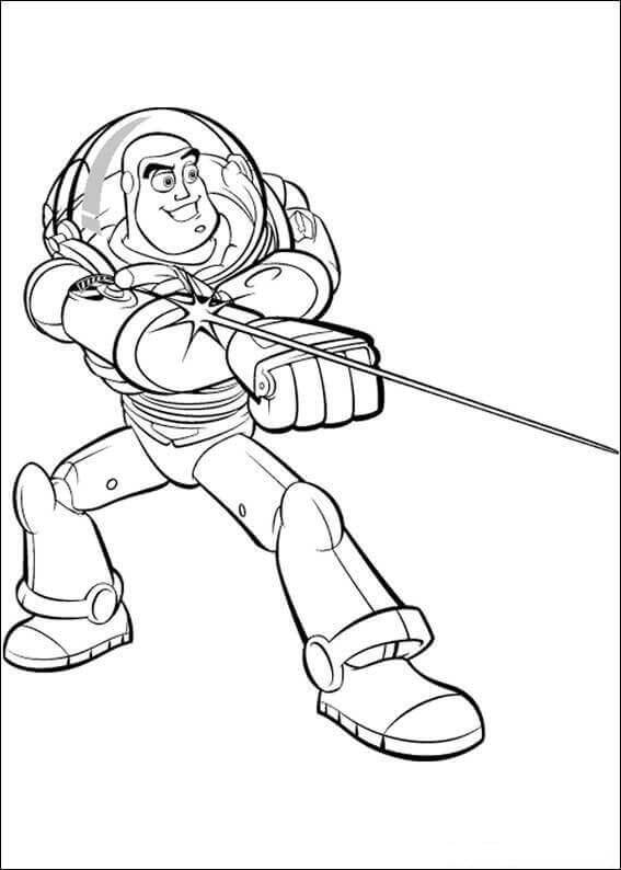 Desenho de Buzz Lightyear para Colorir com Lápis de Cor e Imprimir e Pintar