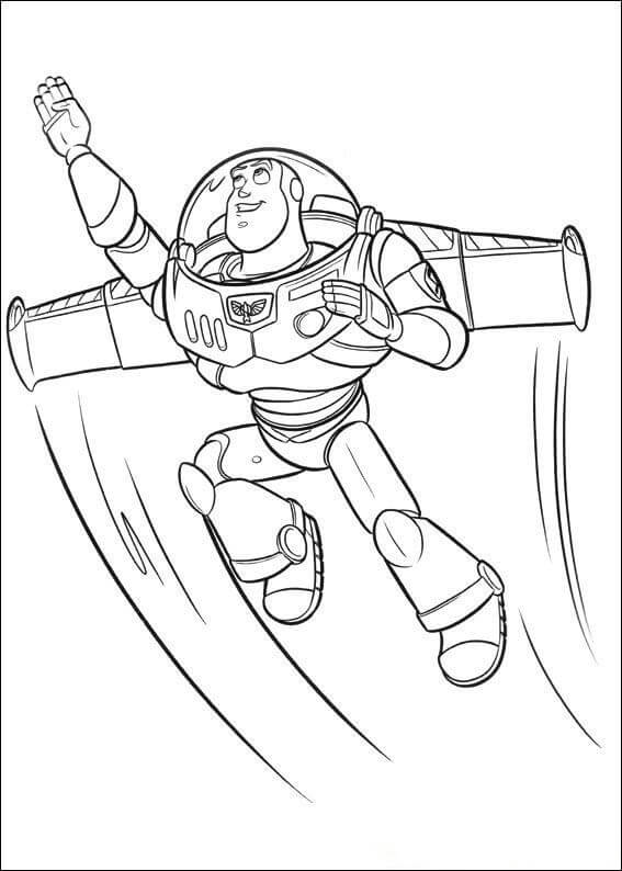 Desenho de Buzz Lightyear para Colorir e Pintar com Tinta Guache