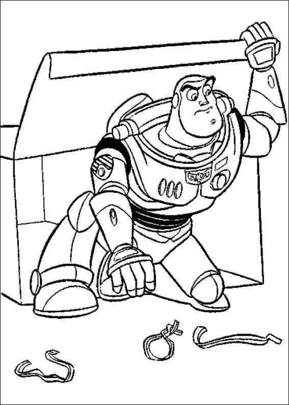 Desenho de Buzz Lightyear Pdf para Colorir e Imprimir e Pintar
