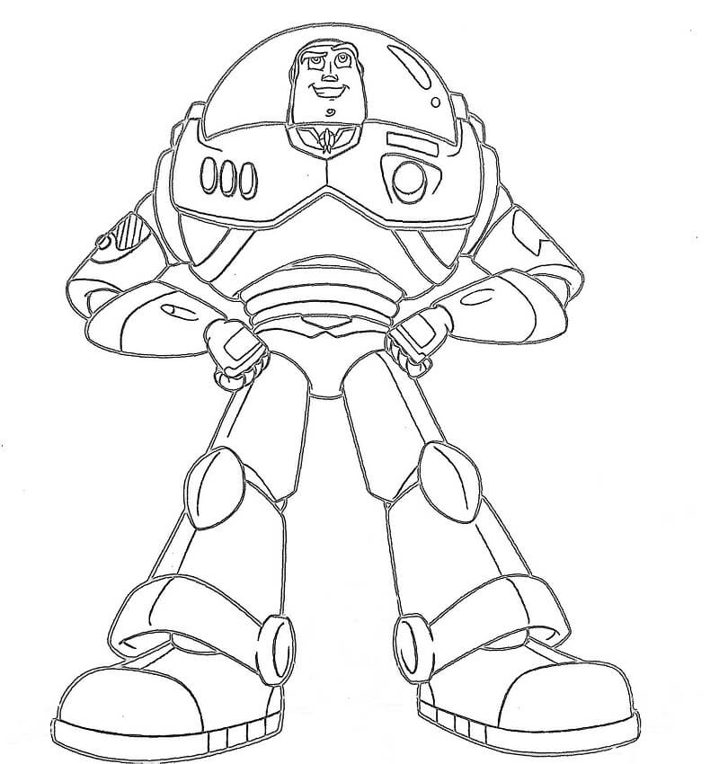 Desenho de Buzz Lightyear Realista para Colorir e Imprimir e Pintar