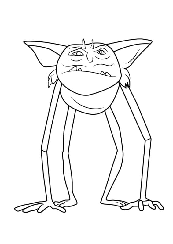 Desenho de Caçadores de Trolls para Colorir Usando Giz de Cera e Pintar