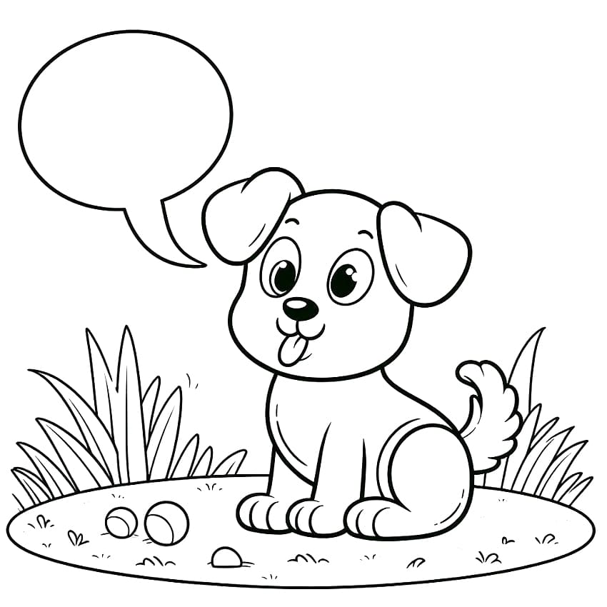 Desenho de Cachorro Bobo para Colorir e Pintar