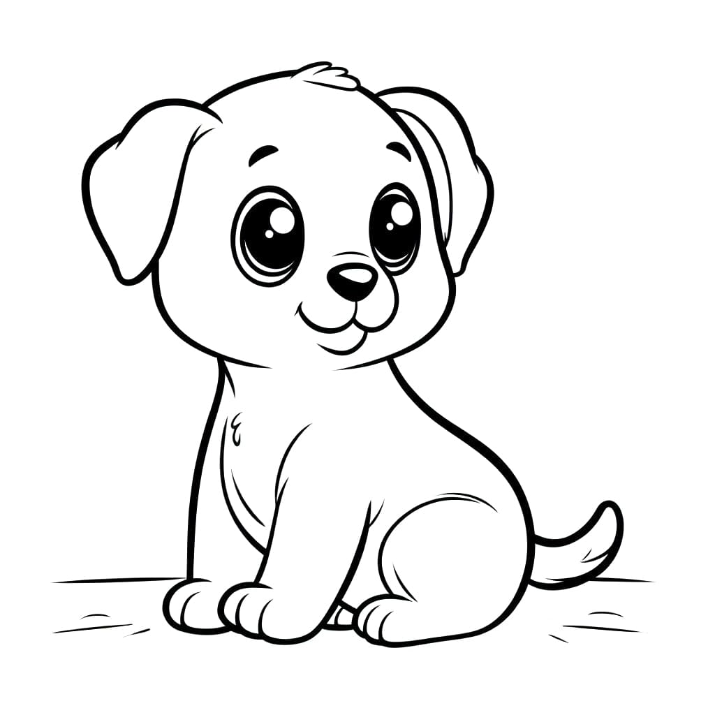Desenho de Cachorro e Pintar