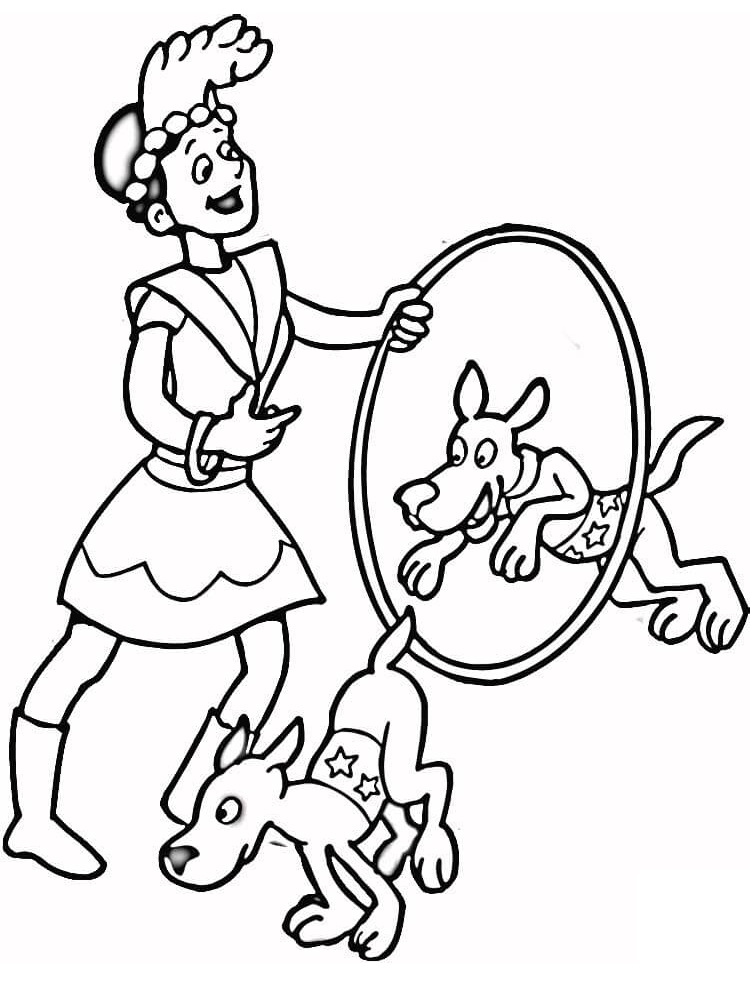 Desenho de Cachorro em Gincana para Colorir e Imprimir e Pintar