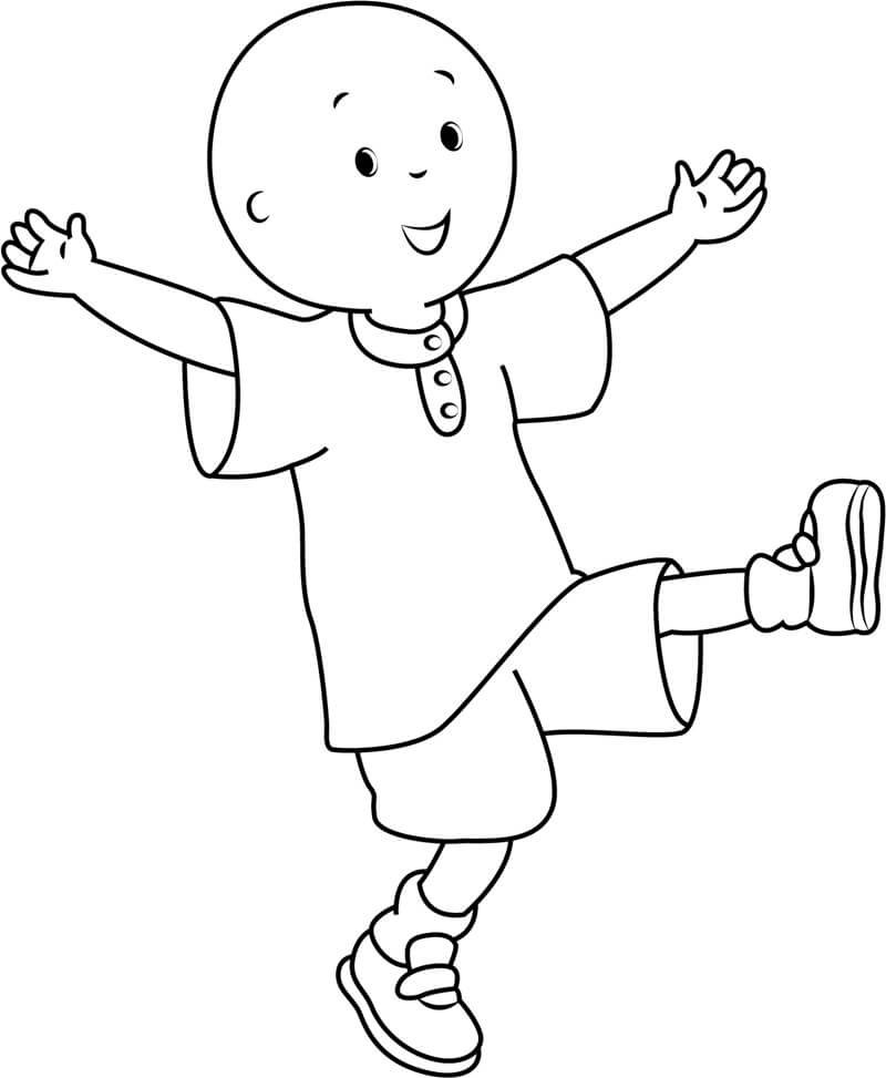 Desenho Pdf de Caillou e Pintar