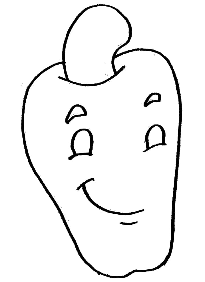 Desenho de Caju Engraçado para Colorir e Pintar