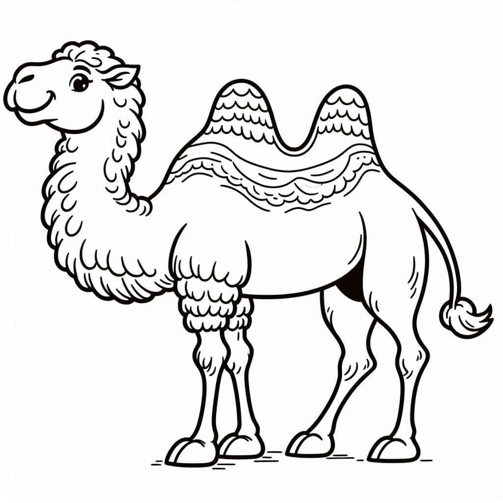 Desenho de o Camelo para Colorir e Pintar