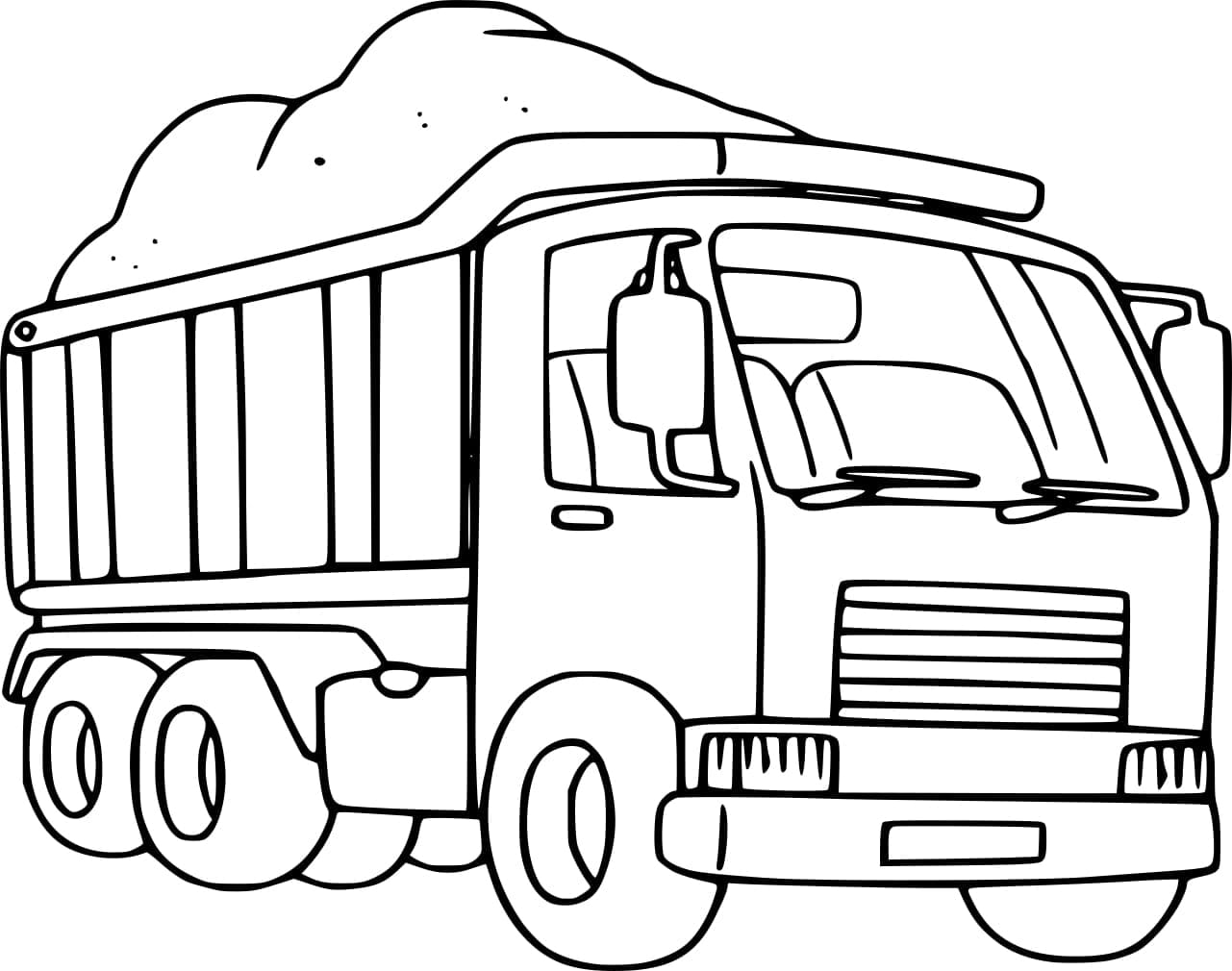 Desenho de Caminhão Normal para Colorir e Pintar