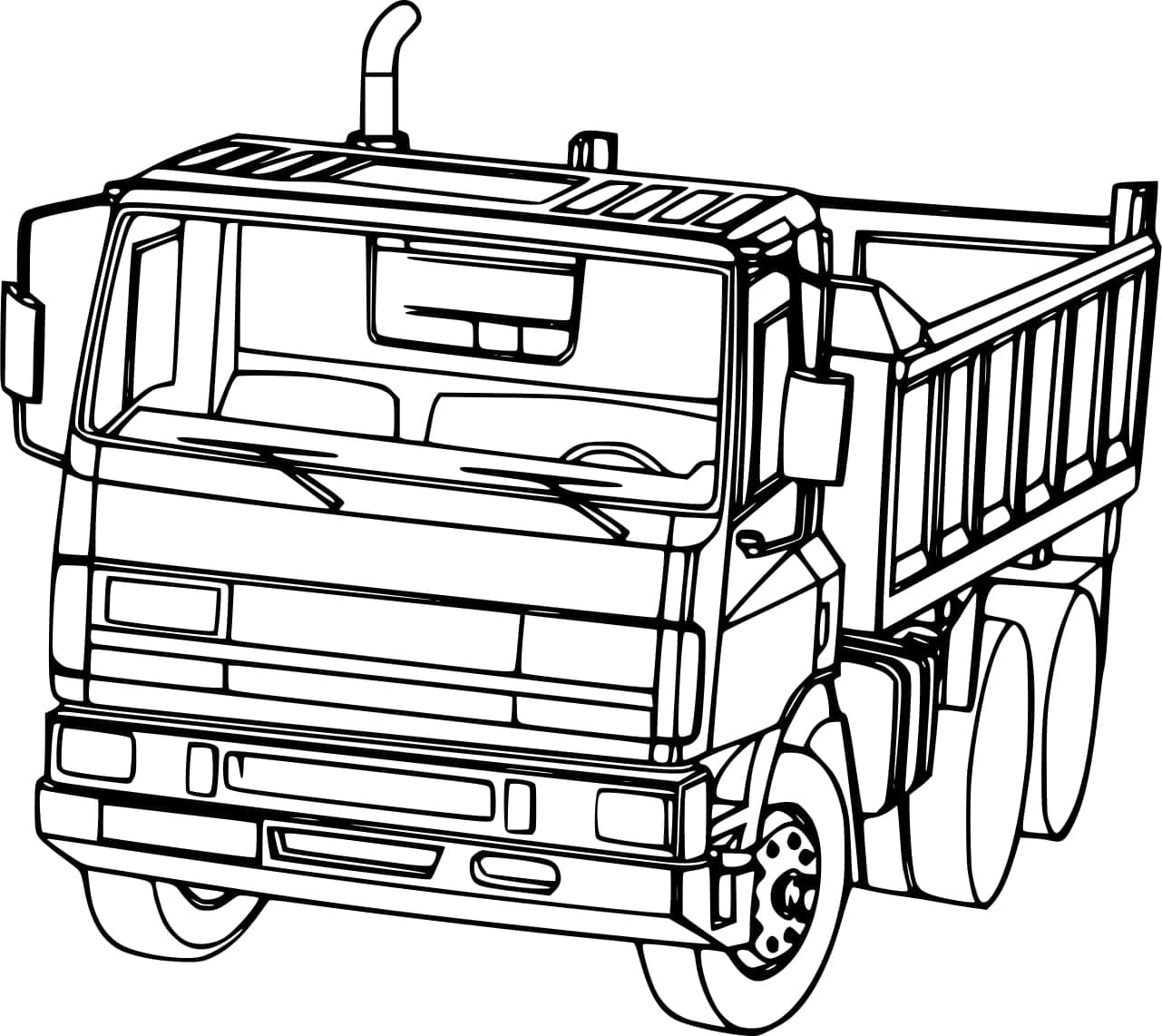 Desenho de um Caminhão Incrível para Colorir e Pintar