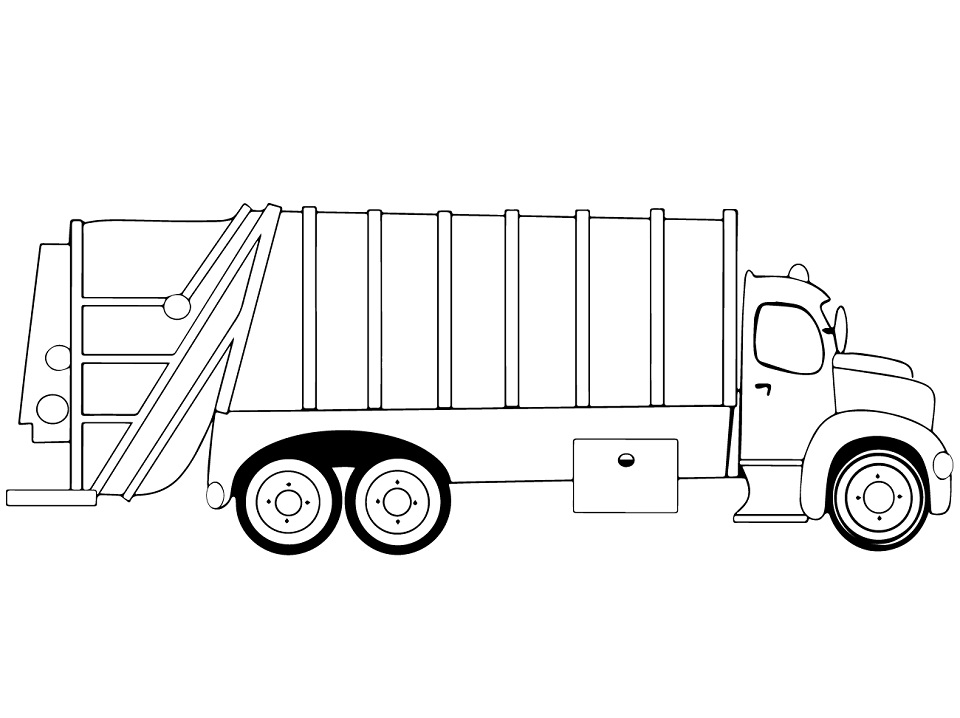 Desenho de Caminhão Vazio para Colorir e Imprimir e Pintar