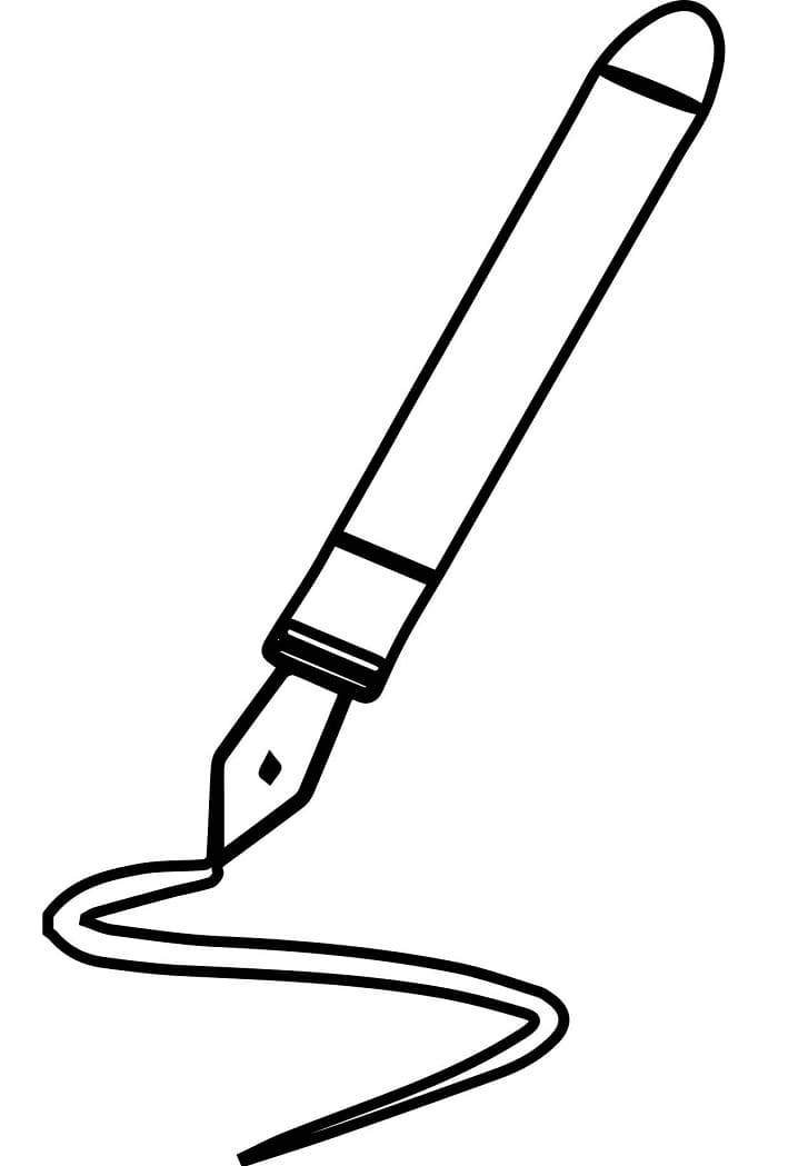 Desenho Caneta Colorida para Imprimir e Pintar