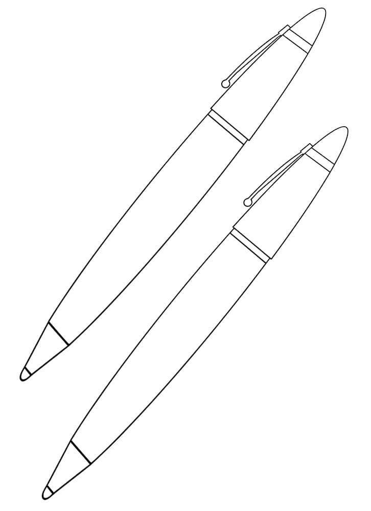 Desenho Caneta Escolar para Colorir e Pintar