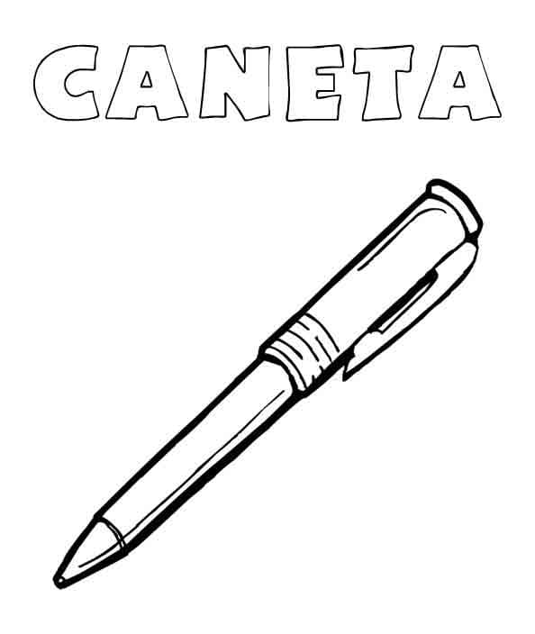 Desenho Caneta para Colorir Pdf e Pintar