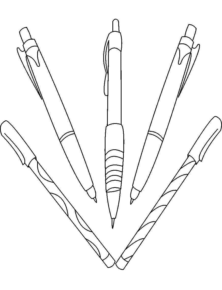 Desenho Caneta Pequena para Imprimir e Pintar