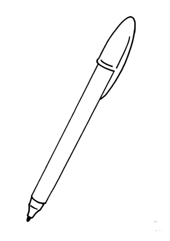 Desenho Caneta Realista para Colorir e Pintar