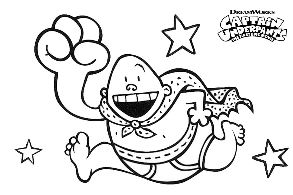 Desenhos de Capitao Cueca para Colorir
