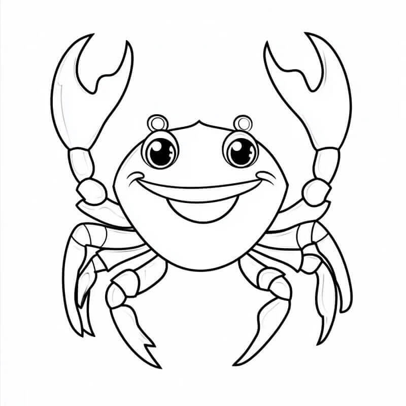 Desenho de Grátis Caranguejo para Colorir e Pintar