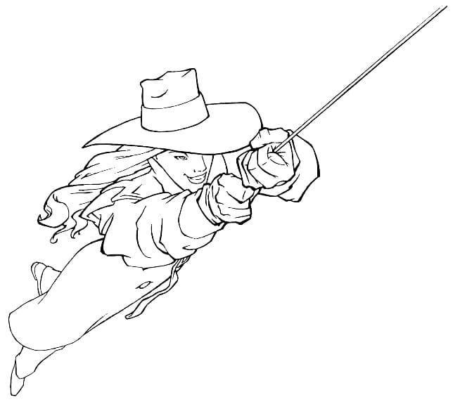 Desenho de Pintura de Carmen Sandiego para Colorir