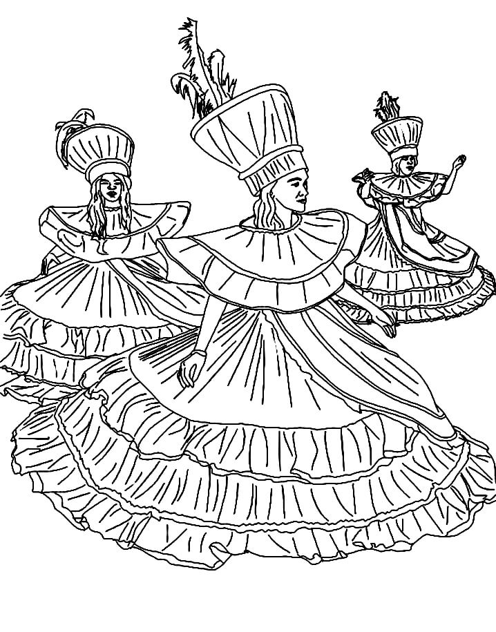 Desenho de Carnaval para Colorir Download Pdf e Pintar