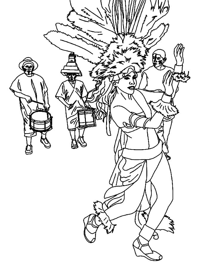 Desenho de Carnaval para Colorir Online Pdf e Pintar