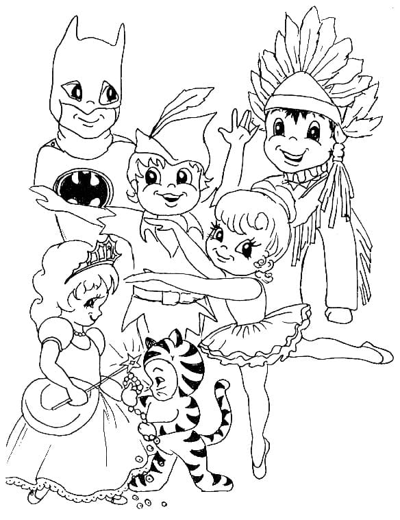 Desenho de Carnaval para Colorir Pdf Grátis e Pintar