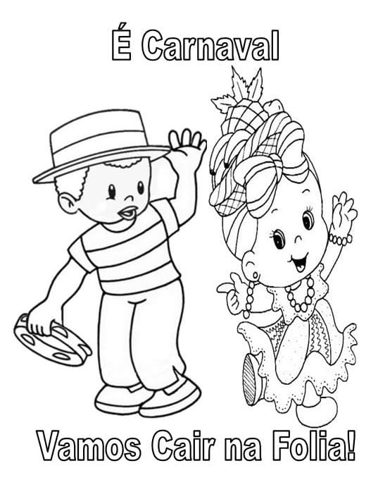 Desenho de Carnaval para Imprimir Pdf Grátis e Pintar