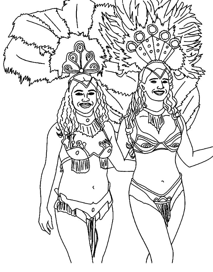 Desenho de Carnaval Pdf Imprimivel para Colorir e Pintar