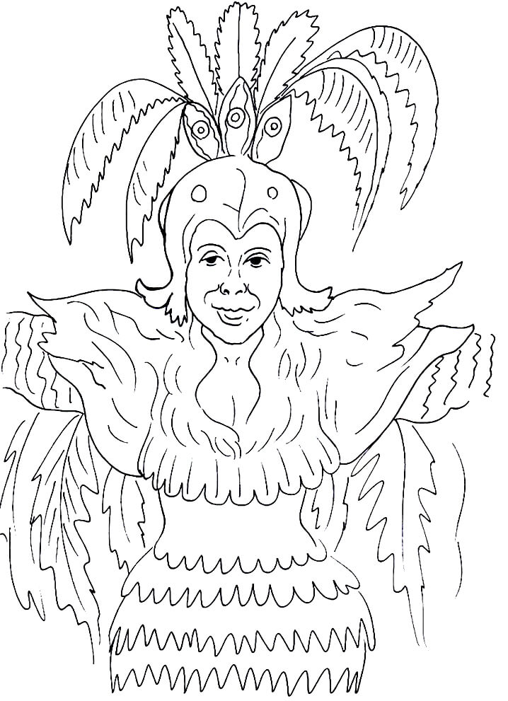 Desenho de Carnaval Pdf para Colorir e Imprimir e Pintar