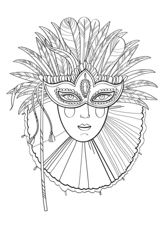 Desenho de Carnaval Pdf para Colorir e Pintar