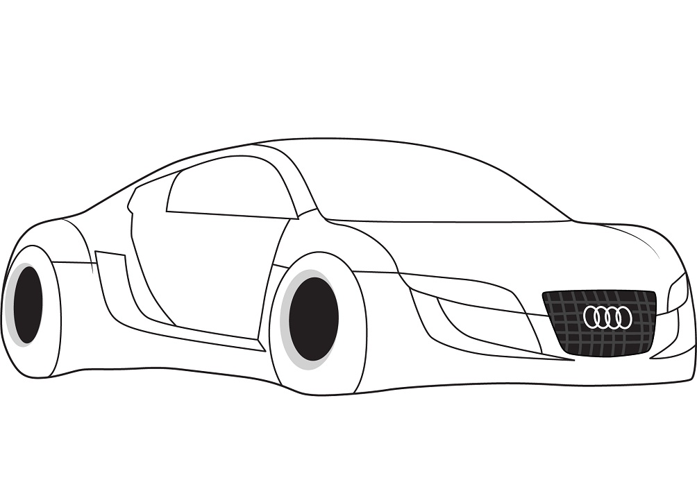 Desenho Carro Audi Rsq para Colorir
