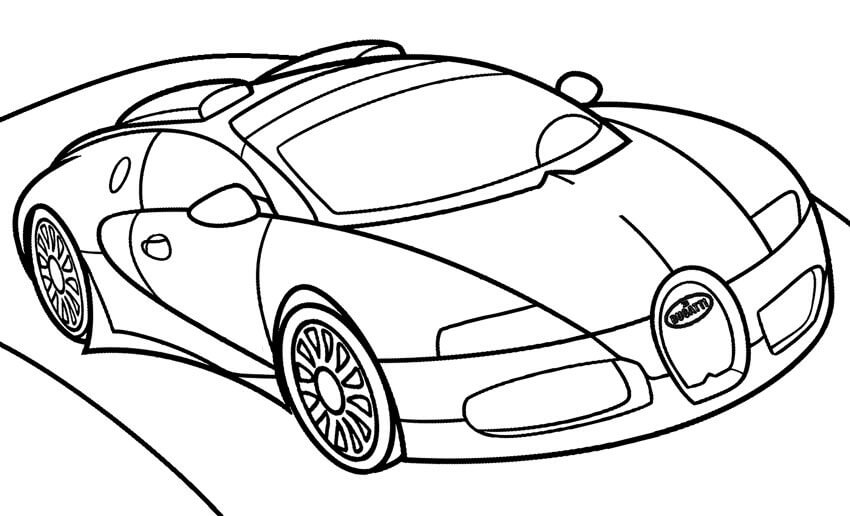 Desenhos de Carro Bugatti para Colorir