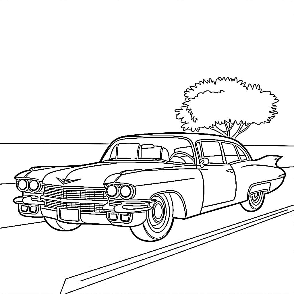 Desenho de Cadillac Grátis para Crianças para Colorir