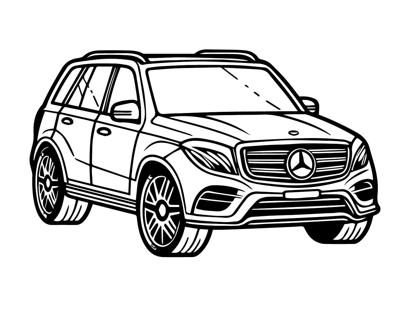 Desenhos de Grátis Mercedes para Crianças para Colorir e Pintar