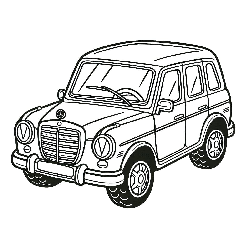 Desenhos de Imagem de Mercedes para Colorir e Pintar