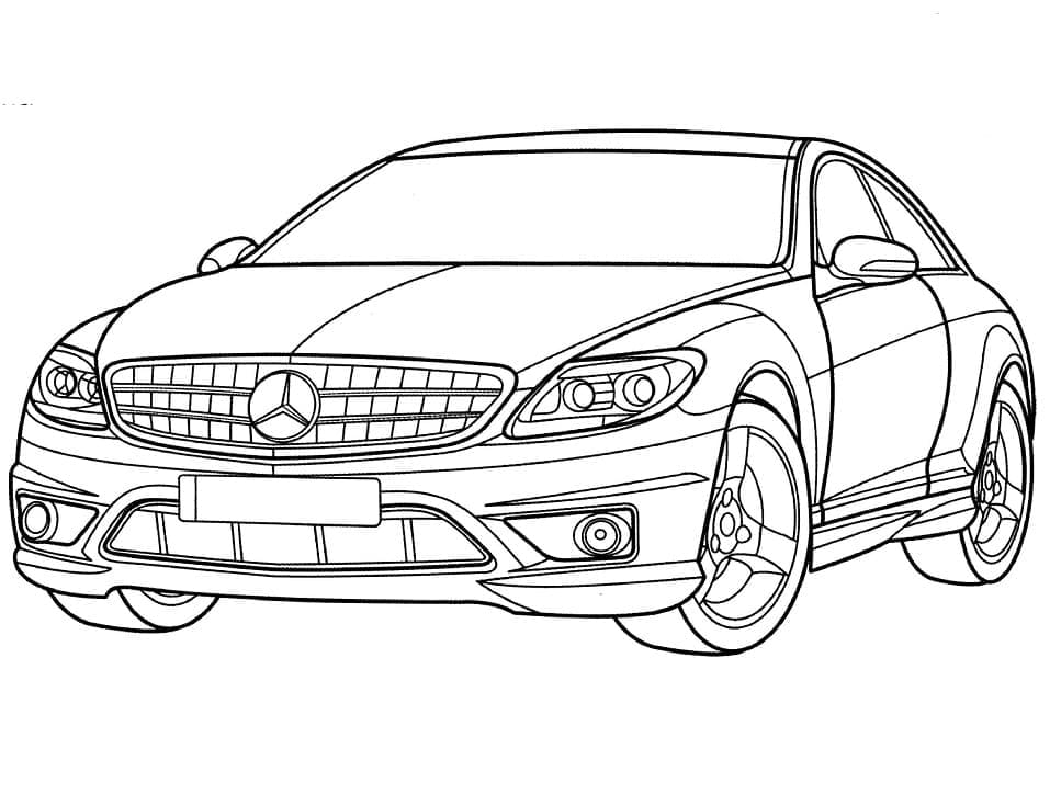 Desenhos de Imprimivel Grátis Mercedes para Colorir e Pintar