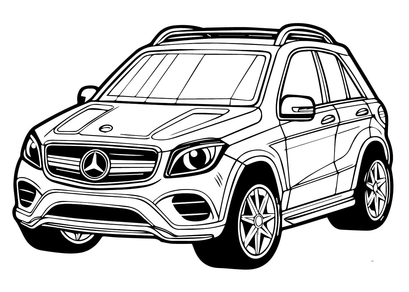 Desenhos de Imprimivel Mercedes para Crianças para Colorir e Pintar