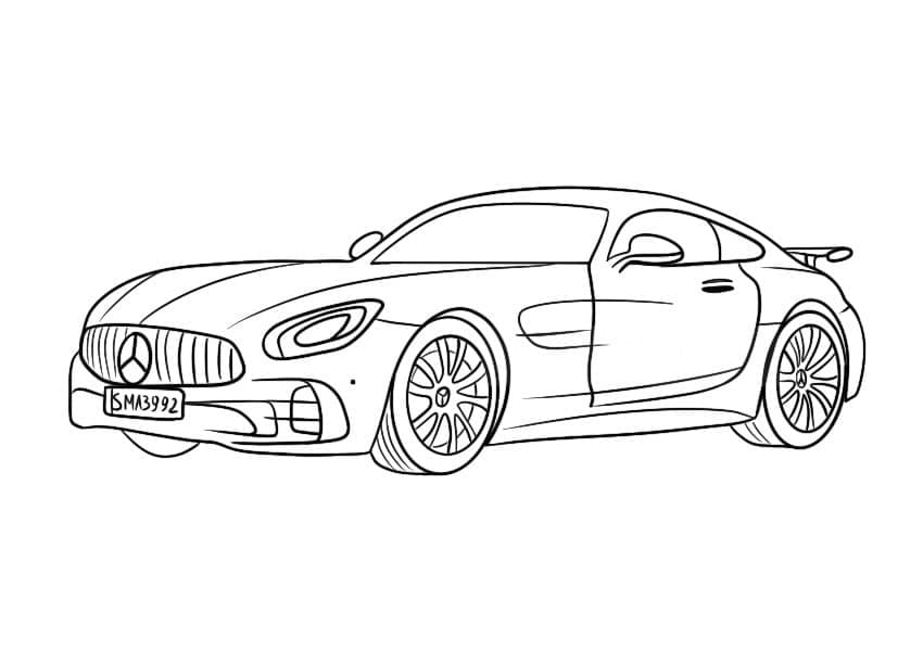 Desenhos de Mercedes para Crianças para Colorir e Pintar